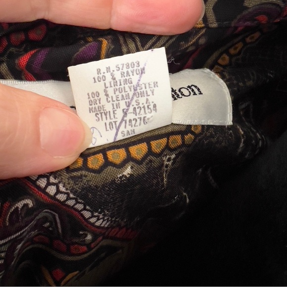 Vtg 90s Lightweight Earth Tone Patterned Blazer - Size 8 Made In USA - Picture 5 of 7